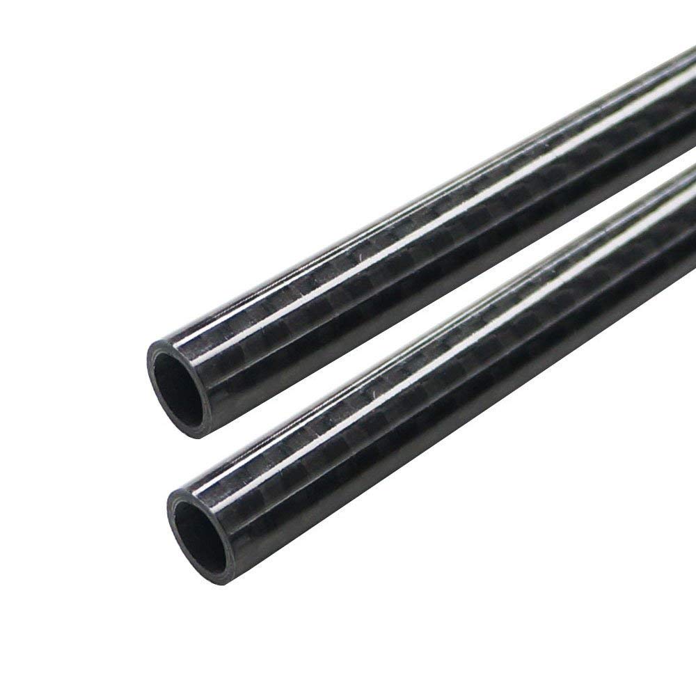 SOFIALXC Tubo De Fibra De Carbono De 500 Mm ,500mm,34x32mm 2 Piezas Ambos 3K Rollo Envuelto