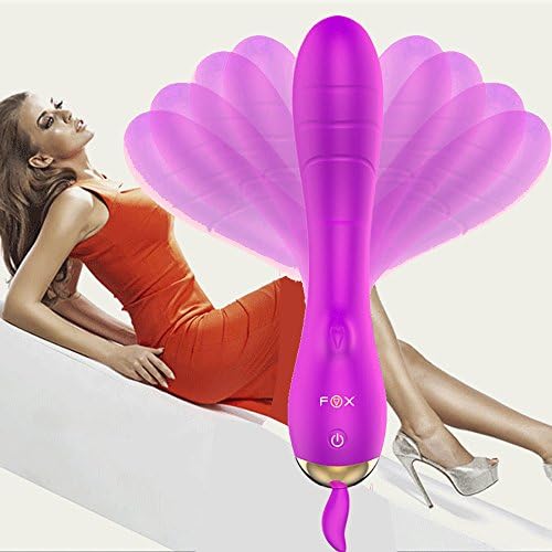 Massager Multi-function -Gently Sucking+Shaking Rechargeable Waterproof Massage rod with 12 swing vibration modes- Can not Stop Climaxing -for women Purple (Pink) (voilett)