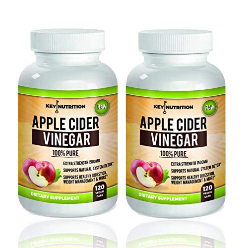 Apple Cider Vinegar 1500mg, 100 Organic, Pure & Raw Healthy Blood Sugar, Weight Loss