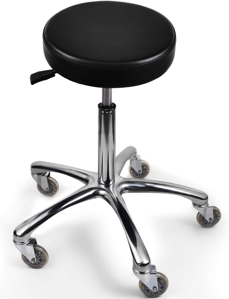 Adjustable Stool and Black Round Chair or Salon & Spa Stool.: Kitchen & Dining