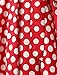 Dressystar 1956 Women Vintage Cocktail Dress 1950s Retro Rockabilly Prom Dresses Cap-Sleeve Red White Dot B 2XL