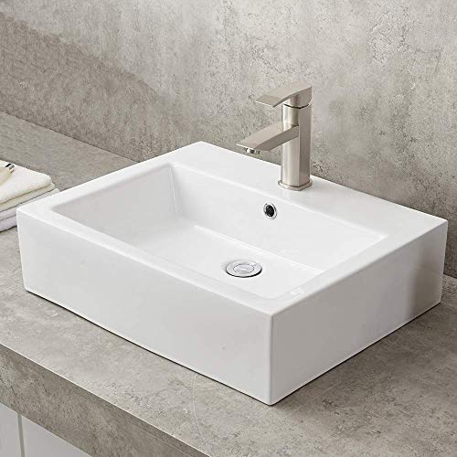 Hotis Above Counter Porcelain Ceramic Bathroom Vessel Sink,Bathroom Vessel Vanity Sink