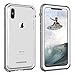 Vapesoon iPhone X/iPhone Xs Waterproof Case, Waterproof Shockproof Snowproof Clear Slim Case for iPhone X/iPhone Xs (5.8inch) -Gray/White (Gray/White)