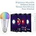 Smart Led Light Bulb, WiFi Smart Bulbs 6000K Dimmable Colored Smartphone Controlled Daylight White Night Light, No Hub Required, Works with Amazon Echo Alexa Google Home E26 A19
