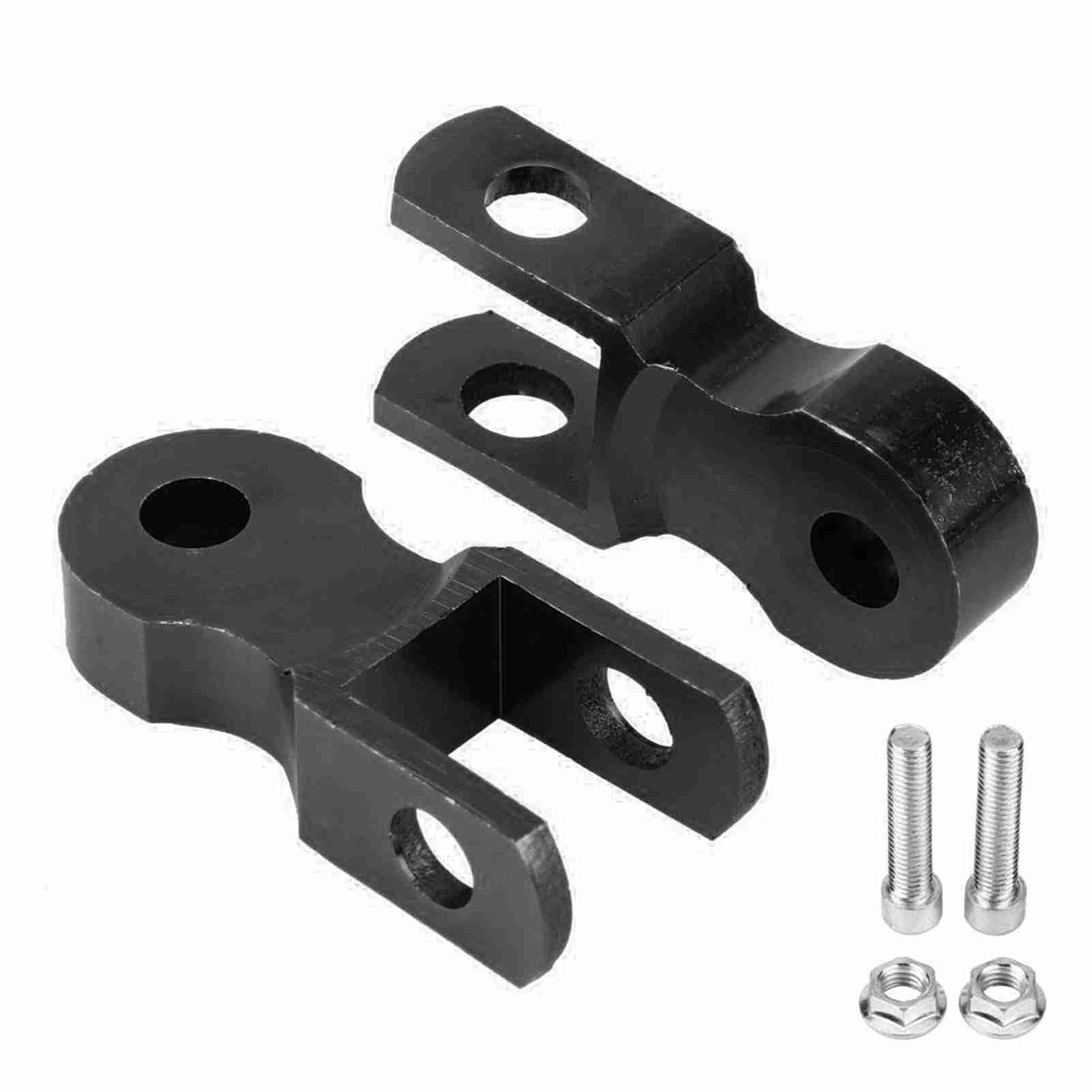 Qiilu Shock Absorber Riser 2pcs Motorcycle Height Extension Shock Absorber 5cm Heightening Device Pad for Chassis with Screw Aluminum Alloy