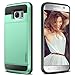 Galaxy S7 Edge Case, Vofolen Slidable Card Holder Galaxy S7 Edge Wallet Case Hybrid Protective Shell Shockproof Rubber Bumper Armor Scratch-Proof ID Card Slot Case Cover for Galaxy S7 Edge - Mint