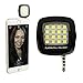 Efanr Portable Mini 16 LED Selfie Enhancing Dimmable Cellphone Camera Flash Fill-in Light - Black