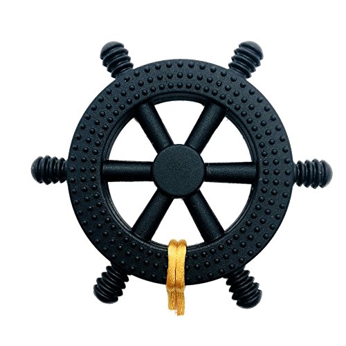 Jammy Jams 'Yacht Rocker' Teether and Lullaby Set - Yacht Rocker Teether w/ Beaded Pacifier Clip Midnight Cruisers: Yacht Rock Goes Lullaby Download (Black, Yellow & Red)