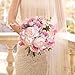 Artiflr 2 Pack Artificial Peony Wedding Flower Bush Bouquet Vintage Peony Silk Flowers for Home Kitchen Wreath Wedding Centerpiece Decor,Light Pink