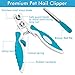 Sharp Dog Nail Clippers Trimmers with Quick Sensor, Pet Nail Clippers with Safety Guard for Small Large Dogs and Cats, Dog Nail Trimmer for Thick Nails with Free Nail File & Dog Toothbrushes (Blue)