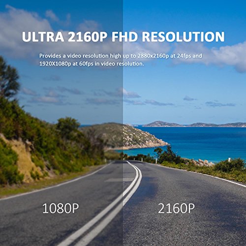 Pruveeo 212Q Dash Cam 4K Ultra Full HD with WiFi, Dash Camera for Cars with OmniVision 4689 Video Sensor