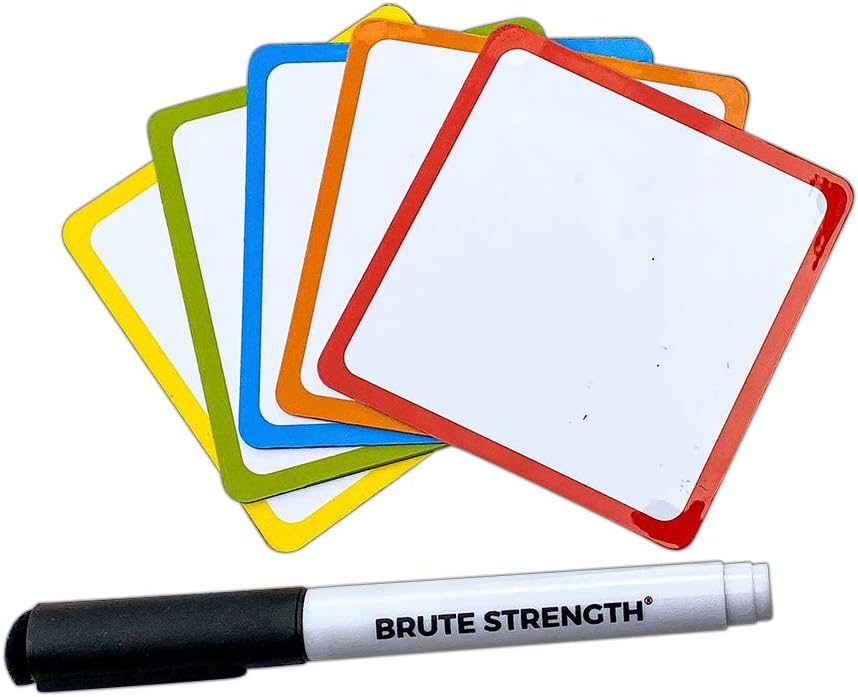 Dry Erase Magnets Set, 25 Pack Includes Marker, Coloured Frame, 3x3 Whiteboard Magnetic Planning Pads Labels