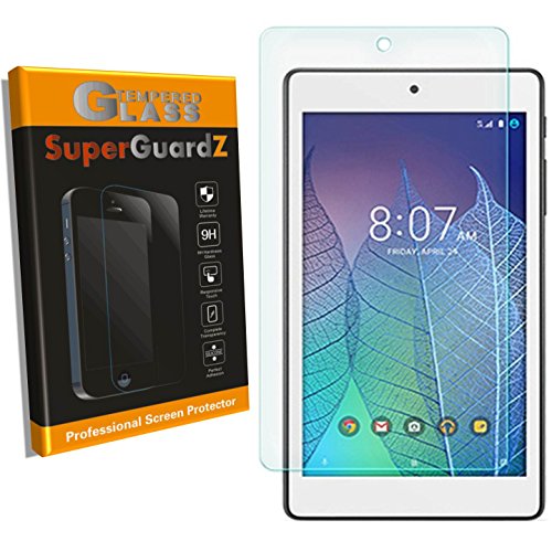 [2-PACK] For Alcatel OneTouch Pop 7 LTE - SuperGuardZ Tempered Glass Screen Protector [Lifetime Replacement], 9H, 0.3mm, 2.5D Round Edge, Anti-Scratch, Anti-Bubble