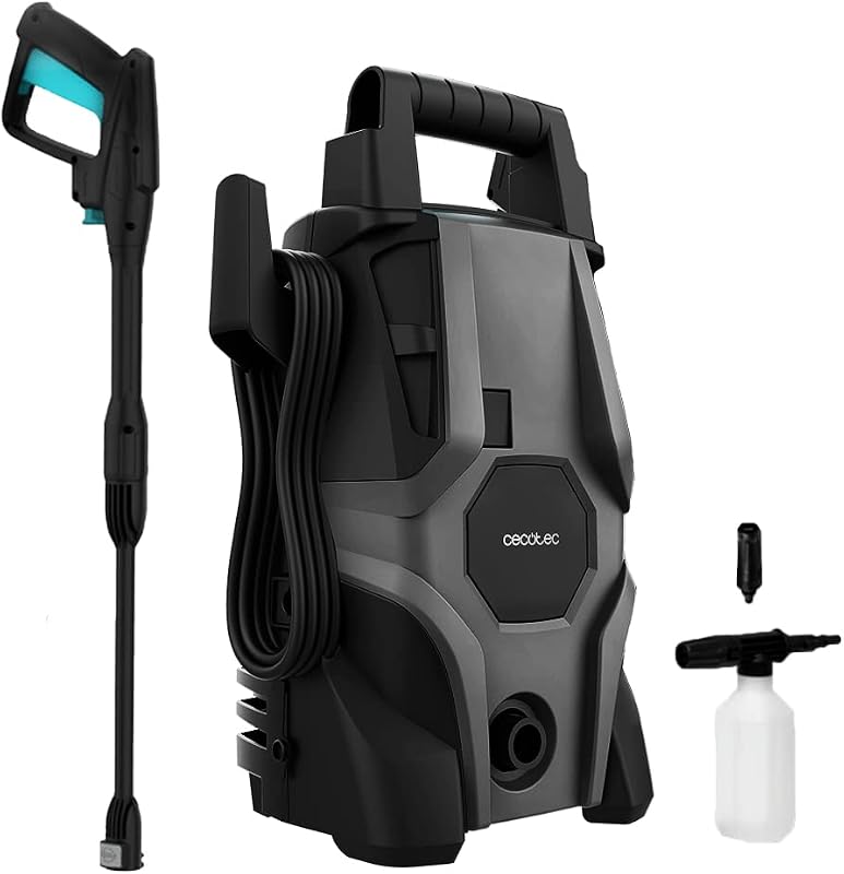 Lavadora de alta pressão cecotec hydroboost 1400 essential, 1400 w, casa, jardim ou carro, vazão 426 l/h, pressão 105 bares, bomba de alumínio, raio de ação 9 m multicolor