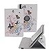 Tsmine Samsung Galaxy Note 10.1 2014 Edition Rotating Case - Universal Rotary Protective Leather Case Stand Cover, Butterflies Floweres