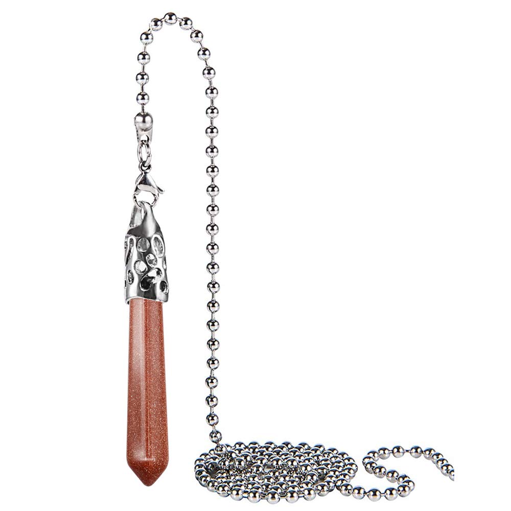 Light Pull Cord 90cm Length,Glitter Sparkle Nature Stone Pull Handle,Extensible Light Cord Pull Chain with 2 Connectors,for Bedside Light,Ceiling Light Fan,Bathroom Light,Brown