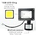 ETOPLIGHTING 10 Watt LED Motion Sensor PIR Flood Light for Indoor Outdoor Use, APL1177, Daylight White