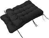 wawofun Sun Lounger Cushions 170x53 cm Black with Top Cover view 7