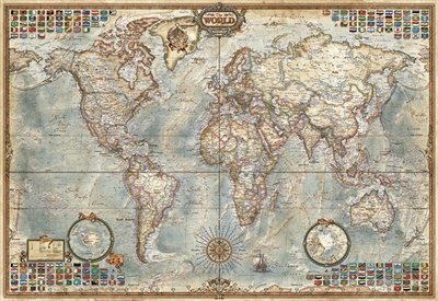 Educa Political Map of the World Puzzle (1000 Piece)