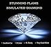 Stunning Flame 0.75ct-3.00ct Solitaire Engagement Ring White Gold Plated Sterling Silver Cubic Zirconia Wedding for Women | Excellent Cut, D Color, FL Clarity & Exquisite Polish