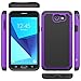 for Samsung Galaxy J7 V / J7 2017 / J7 Prime / J7 Perx / J7 Sky Pro/Galaxy Halo Case, LK [Shock Absorption] Drop Protection Hybrid Armor Defender Protective Case Cover (Purple)
