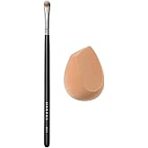 Morphe Perfect Complexion Duo - Mini Concealer Brush and Microfiber Beauty Sponge for Foundation - Professional-Quality Beauty Tools & Accessories (2 Count)