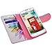 LG OPTIMUS L70 Exceed 2 Realm Pulse Ultimate 2 Case, Magnetic Closure Leather Flip Wallet Case with 2 Card Slots, Cash Compartment and Detachable Wrist Strap for LG Optimus L70 Wallet Case (SUN FLOWER WALLET)