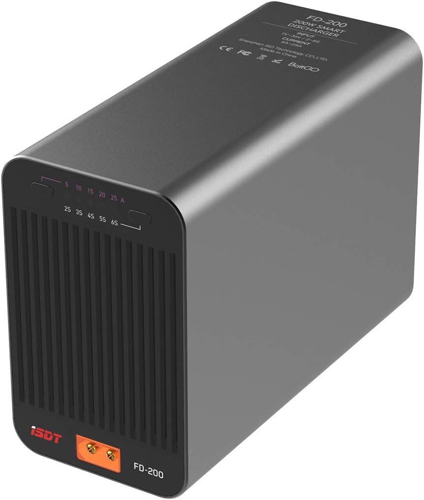 ISDT FD-200 Smart Discharger - 200W 25A Wireless APP Control for Safe and Efficient Discharging of 2-8S LiPo Batteries