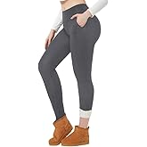 BreezeActive Fleece Lined Yoga Pants - High Waisted 4-Way Stretch Thermal for Winter Running & Gym