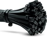 ERKO Cable Ties Black 360 x 4.8 mm 100 pcs PA66 UV Resistant 51 lbs