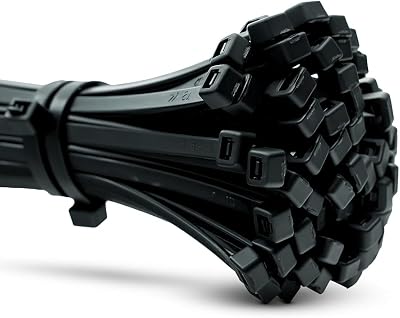 ERKO Cable Ties Black 360 x 4.8 mm 100 pcs PA66 UV Resistant 51 lbs