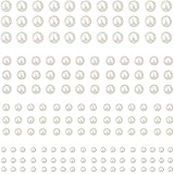990 Pcs Self Adhesive Pearl Stickers,White/Colorful Flat Back Pearls Sticker for Face Beauty Makeup Nail Art Cell Phone DIY C