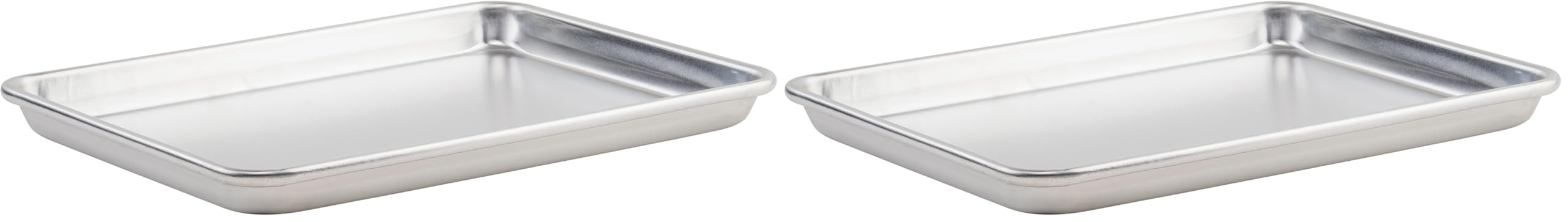 Winco Commercial-Grade Aluminum Sheet Pan, 18 Gauge, 1/4 Size (Pack of 2)