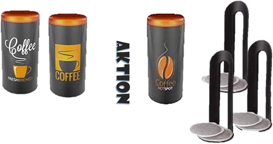 MHW-3BOMBER Kaffeebohnen Dosen Set – 8 Luftdichte Röhrchen Mit Displayständer & Trichter Für Frische Bohnen