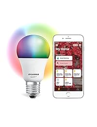 SYLVANIA SMART+ A19 74484 Bombilla de luz LED de todos colores, funciona con Apple HomeKit y control de voz Siri. No necesita núcleo conector.