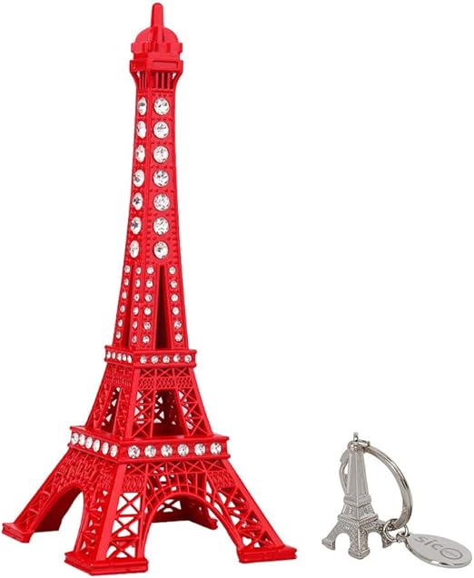Amazon Com Sicohome Eiffel Tower Cake Topper 7 0 Red Eiffel