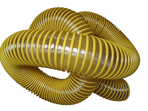 Leaf Vacuum Collection Yard Hose (8 inch x 12 feet) | Clear Urethane .030" Wall