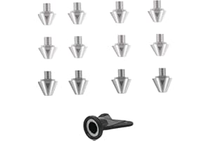 Lljsszr 12 Pieces Football Shoe Studs Rugby Boots Spikes Wear-Resistant Aluminum Tool Included Quick Installation Training Us