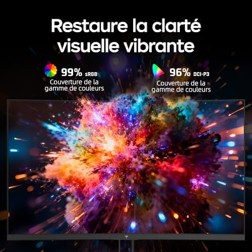 Écran PC Gamer Incurvé 32 Pouces, FHD 1920×1080, 240 Hz OC 280 Hz, 1 ms MPRT, Dalle VA 1500R, HDR10, Contraste 5000:1, AMD FreeSync, Flicker-Free, 128% sRGB, HDMI/DP, VESA 100×100, H32C5