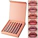flowop Matte Lip Gloss Set Lip Long Lasting Non-Stick Cup Women Makeup Dresses