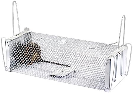 Two Doors Rat Trap - 1 Trigger Humane Animal Trap Cage for Mice Weasel Hamster Mole and Chipmunk