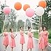 Fonder Mols Rose Gold Giant Round Balloons with Tassels Garland Tail for Wedding Baby Shower Event & Party Supplies (Set of 2, 36 inch)