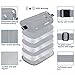 Travel Money Belt for Men Women, RFID Blocking Concealed Waist Wallet Pouch Under Clothes Passport Holder Antitheft Waist Stash Bag for Travelling, Bonus 10 RFID Credit Card Sleeves, Silver Gray