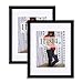 RPJC 11x14 Picture Frames Made of Solid Wood and High Definition Glass for Table Top and Wall Mount to Display Black 2 Pack