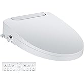 mijashy Electric Bidet Toilet Seat, Elongated, Warm Water with Air Dryer, Heated Seat and Slow Close Lid, Front and Rear Wash, LED Nightlight, Wireless Remote, White, 101