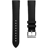 WatchGecko Breakwater Rubber Watch Strap | FKM Rubber Replacement Watch Band, Moulded Fabric-Style Texture, Waterproof, UV-Resistant, For Dive and Sports Timepieces