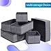 Onlyeasy Foldable Cloth Storage Box Closet Dresser Drawer Organizer Cube Basket Bins Containers Divider with Drawers for Scarves, Underwear, Bras, Socks, Ties, 6 Pack, Linen-like Grey, MXDCB6P