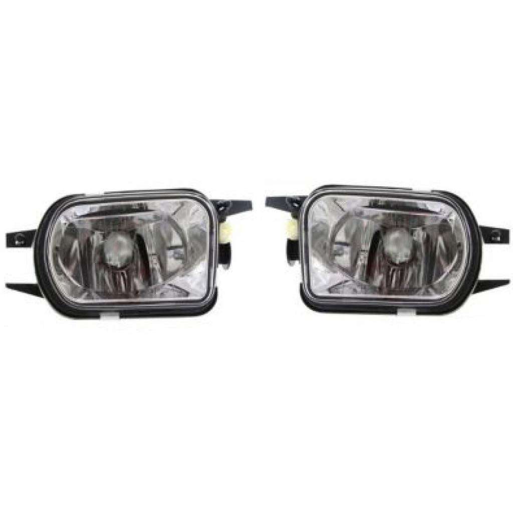 For Mercedes Benz C230 / C280 / C350 Fog Light 2006 2007 Driver and Passenger Side Pair/Set | w/Bi-X