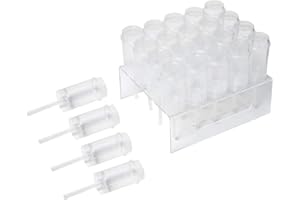 IHOMECOOKER 20 Hole Push Pop Cake Stand and 24 Clear Push-Up Cake Pop Shooter