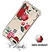 Cutebe Shockproof Hard PC+ TPU Bumper Case Scratch-Resistant Cover for iPhone 7 Plus(2016)/iPhone 8 Plus(2017) Rose Flower